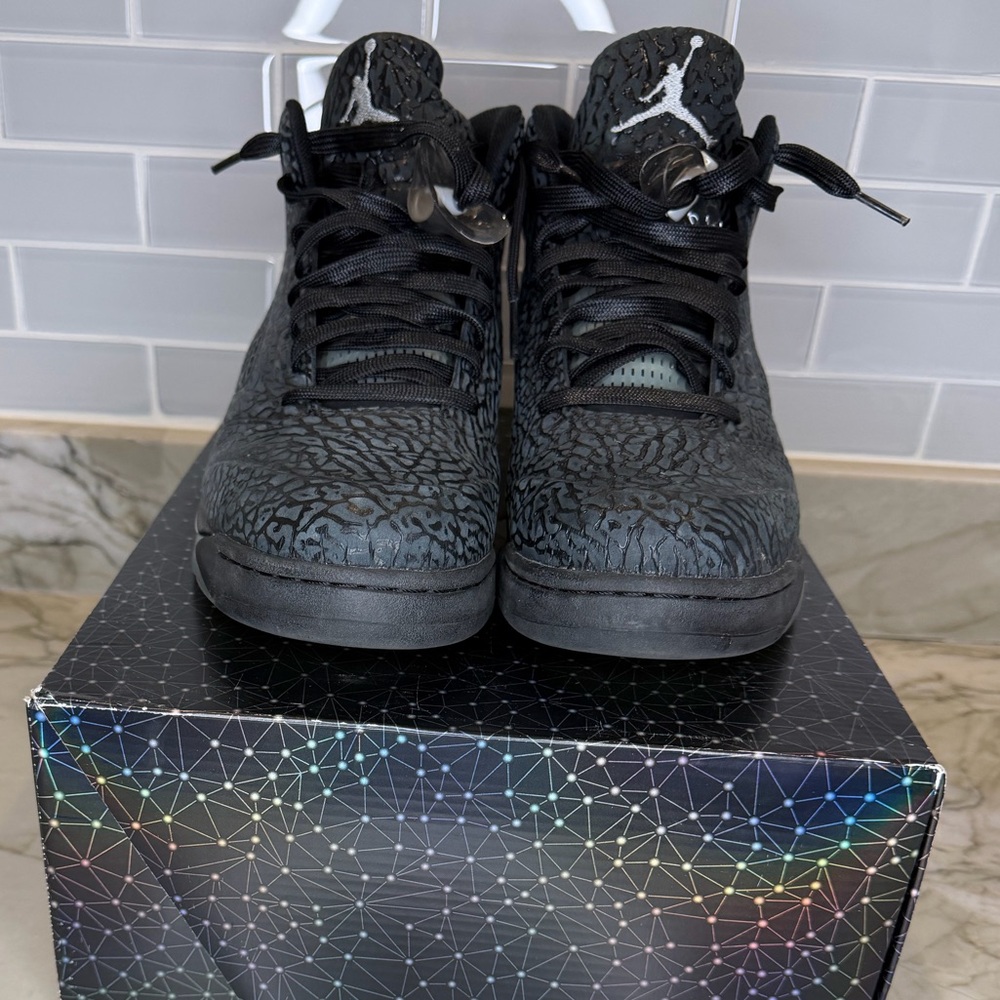 Authentic Air Jordan 3Lab5 Black Elephant Print Sneakers Men’s Used Sz 10.5 wbox - Picture 6 of 13